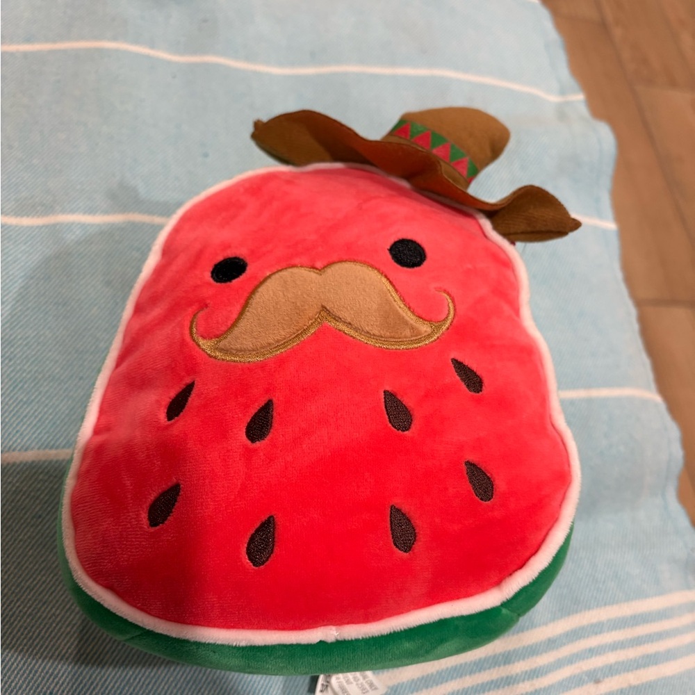 Squishmallows Arturo Red Watermelon Plush with Brown Hat 2021